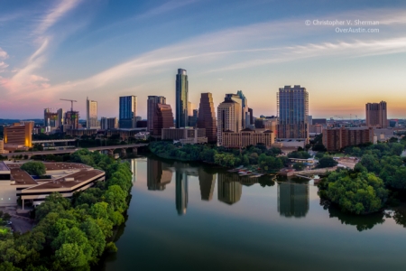 Texas State Capital and the last of the days light by artist Christopher Sherman